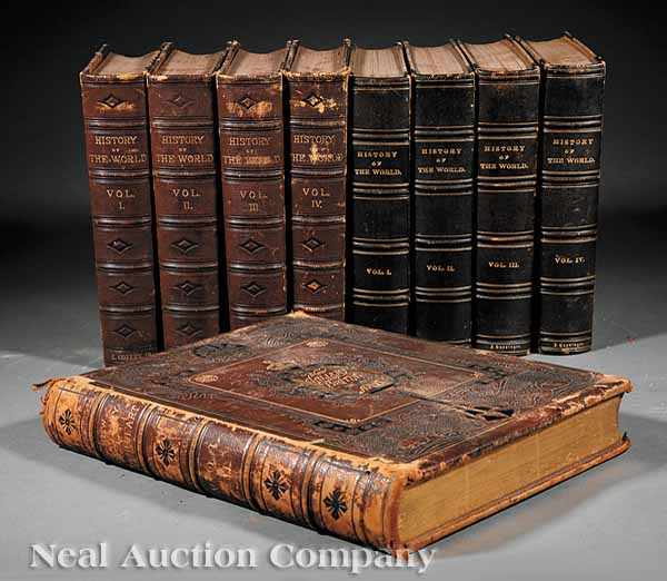 Appraisal: Leather Bindings two sets of volumes each of History of