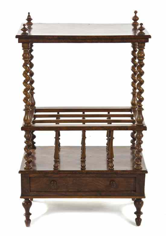 Appraisal: A Victorian Walnut Music Stand having a rectangular top over