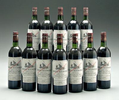 Appraisal: bottles red Bordeaux wine Chateau Beychevelle St Julien Excellent condition