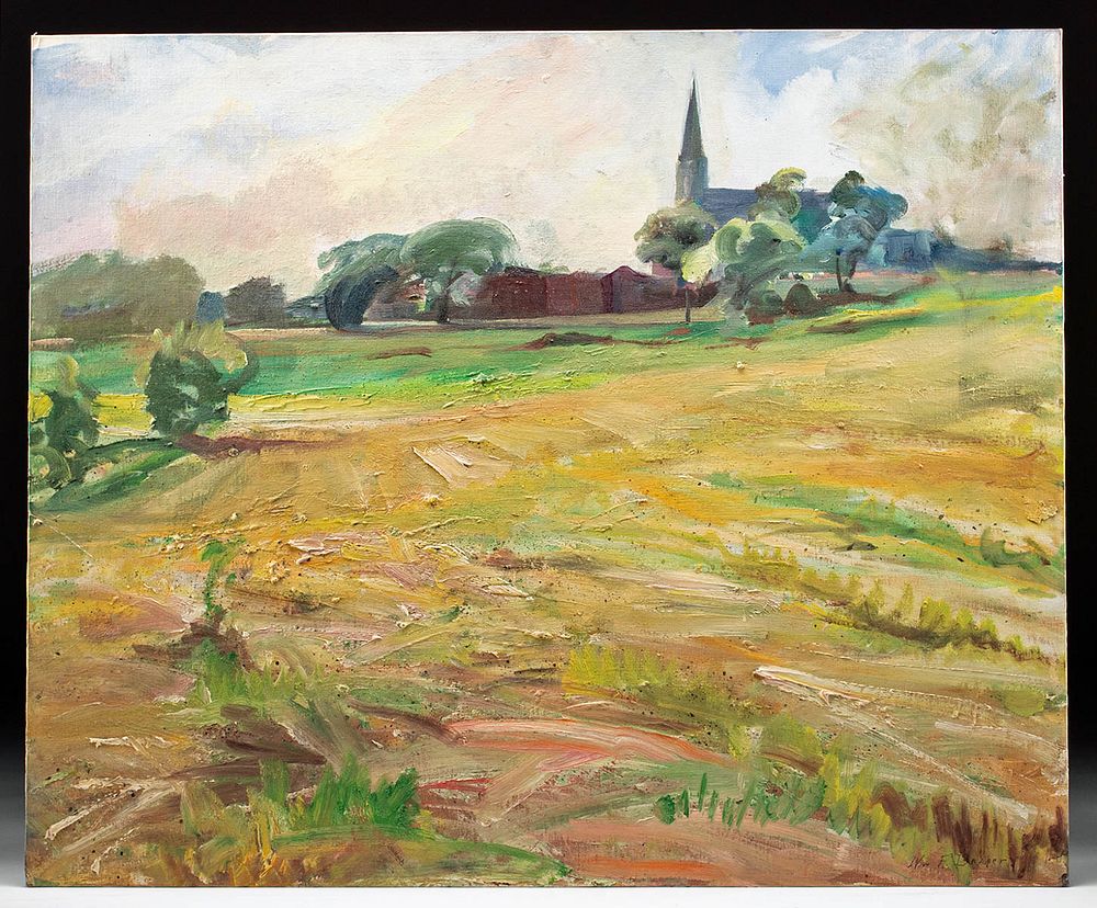 Appraisal: William Draper Painting - Staten Island Church s William Franklin