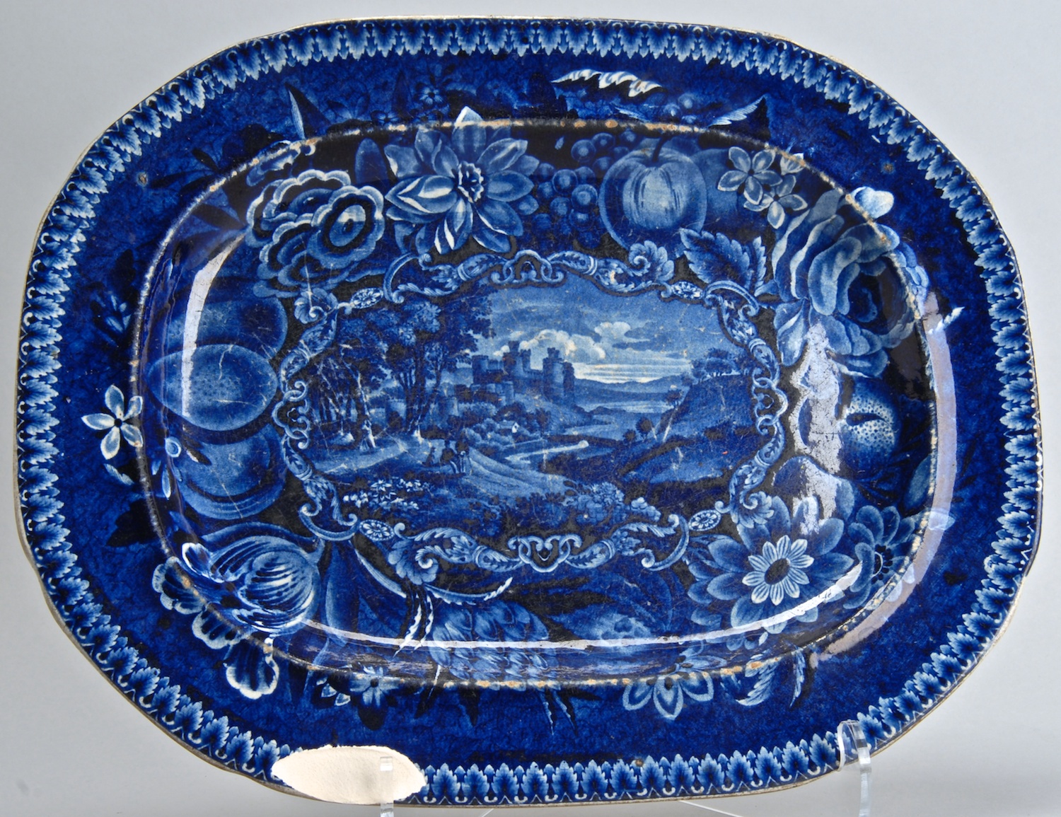 Appraisal: TH CENTURY ENGLISH BLUE AND WHITE STAFFORDSHIRE PLATTER Select Views