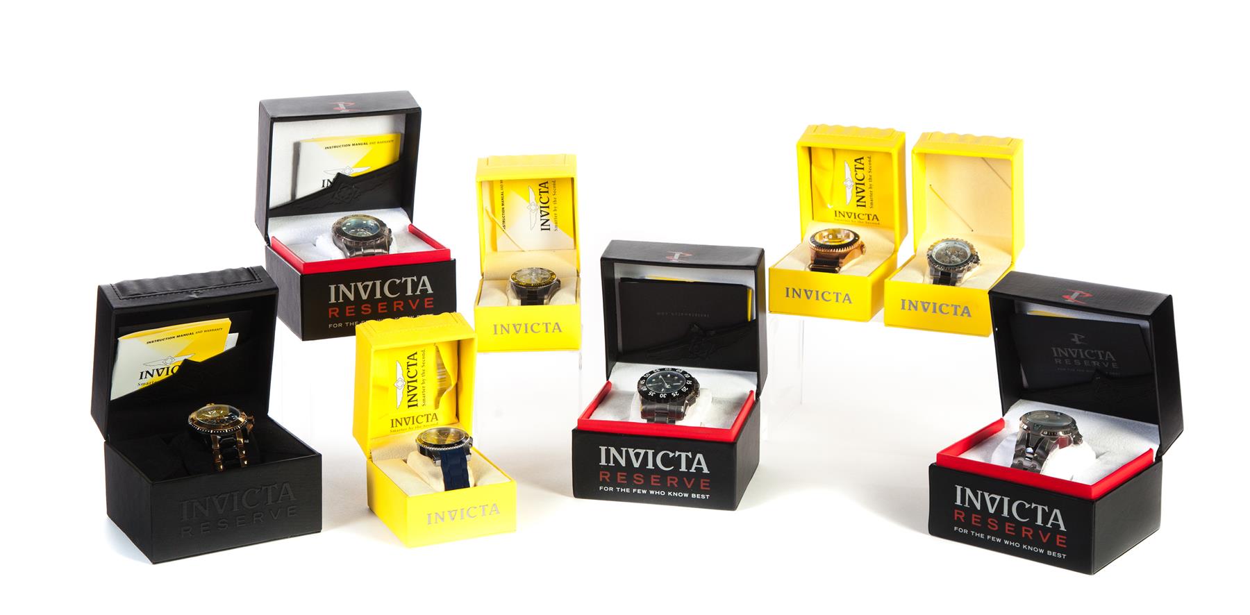 Appraisal: EIGHT INVICTA WATCHES IN CASES Late th-early st century Four