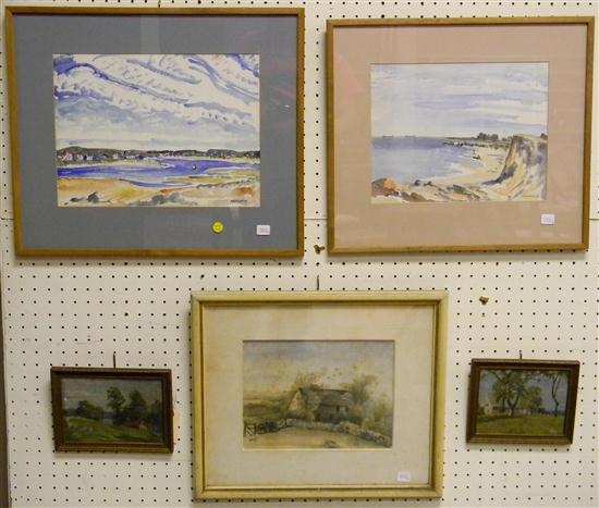 Appraisal: Margaret Triplett watercolor on paper two coastal scenes both signed