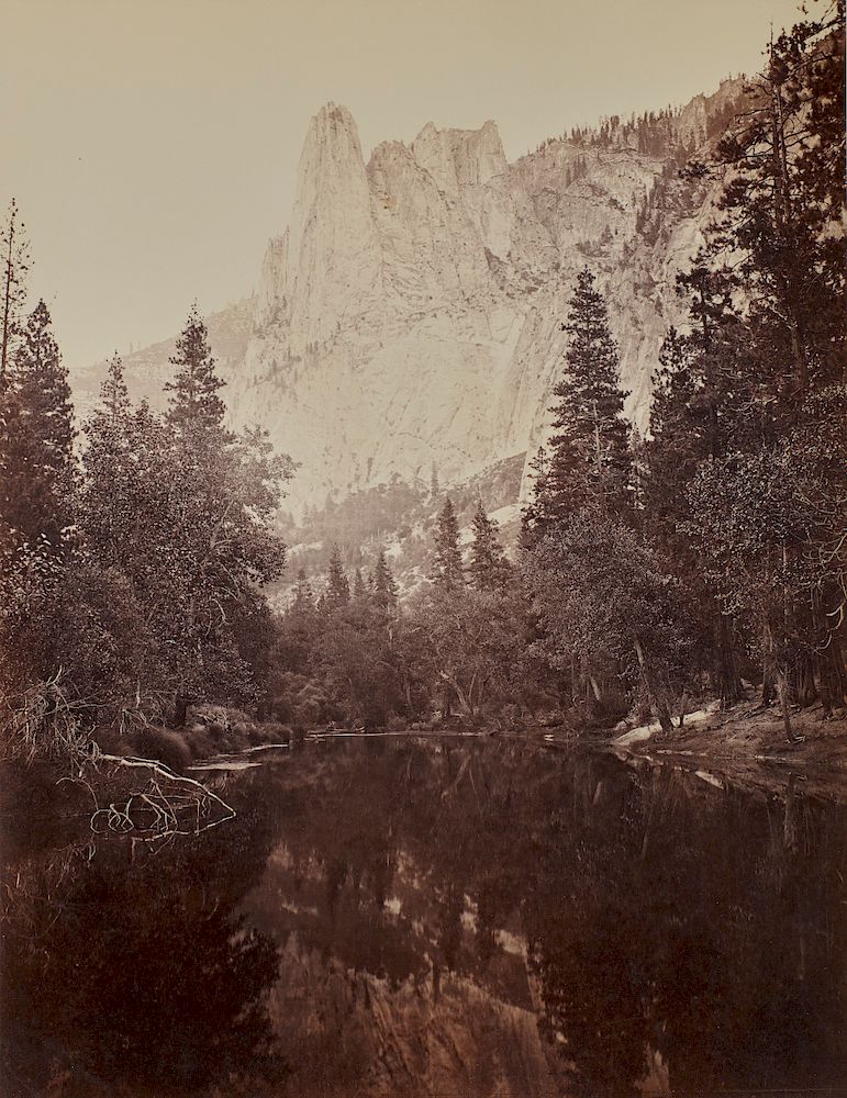 Appraisal: CARLETON WATKINS American - Sentinel Rock View up Yosemite Valley