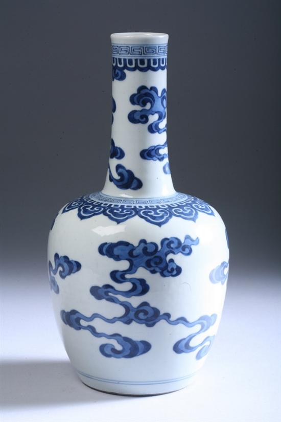 Appraisal: CHINESE BLUE AND WHITE PORCELAIN VASE underglazed blue floral mark