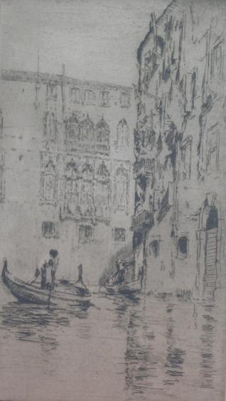 Appraisal: JAMES MCBEY Venice etching signed and noted proof with a