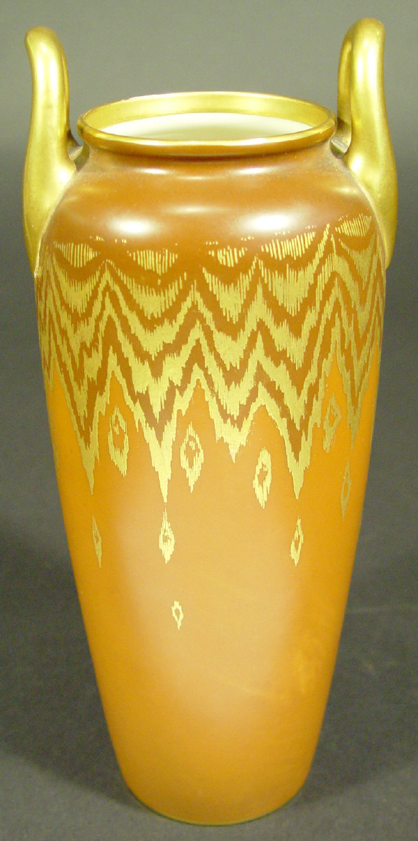 Appraisal: Art Deco Royal Worcester two handled vase with gilt decoration