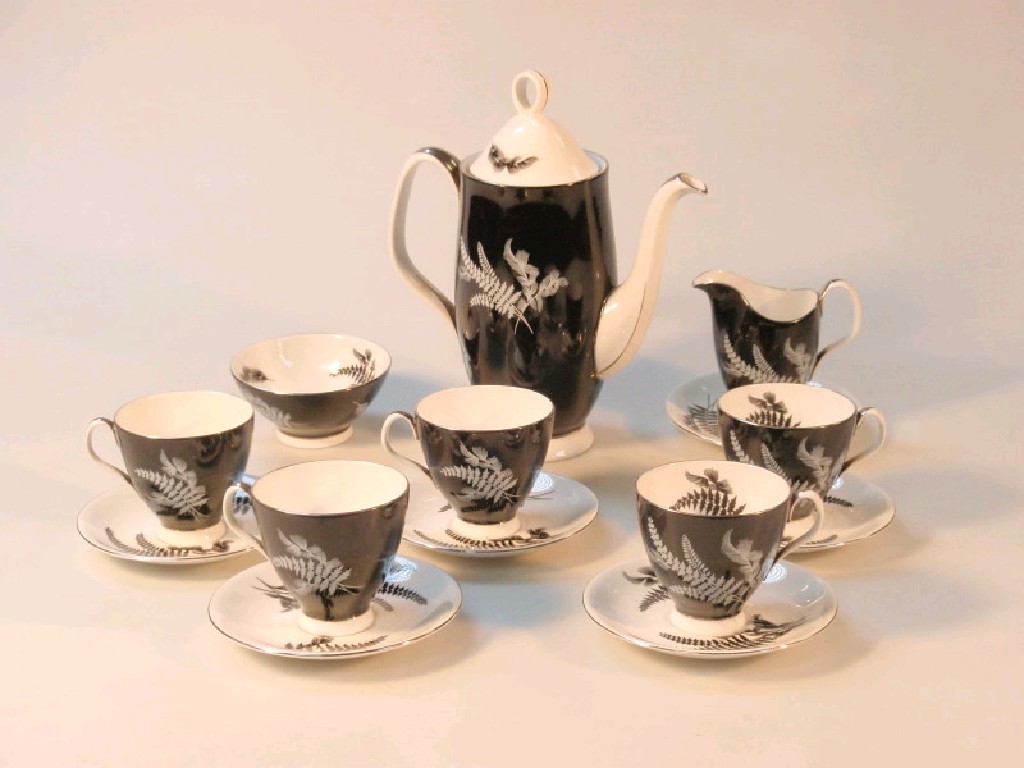 Appraisal: A Royal Albert 'Night and Day' coffee set comprising coffee