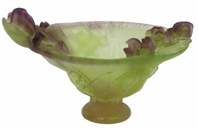 Appraisal: French pate de verre centerpiece bowl Daum Nancy th c