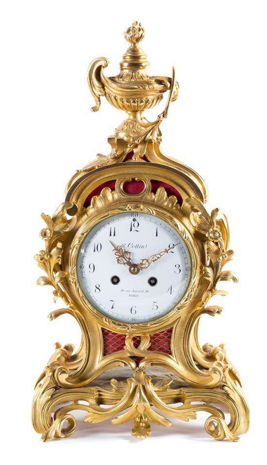 Appraisal: Sale Lot A Louis XV Style Gilt Bronze Mantel Clock