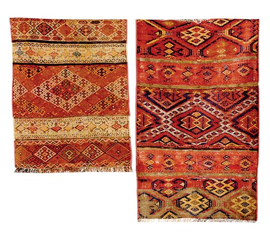 Appraisal: Hamadan carpets ' x ' and ' x ' pcs