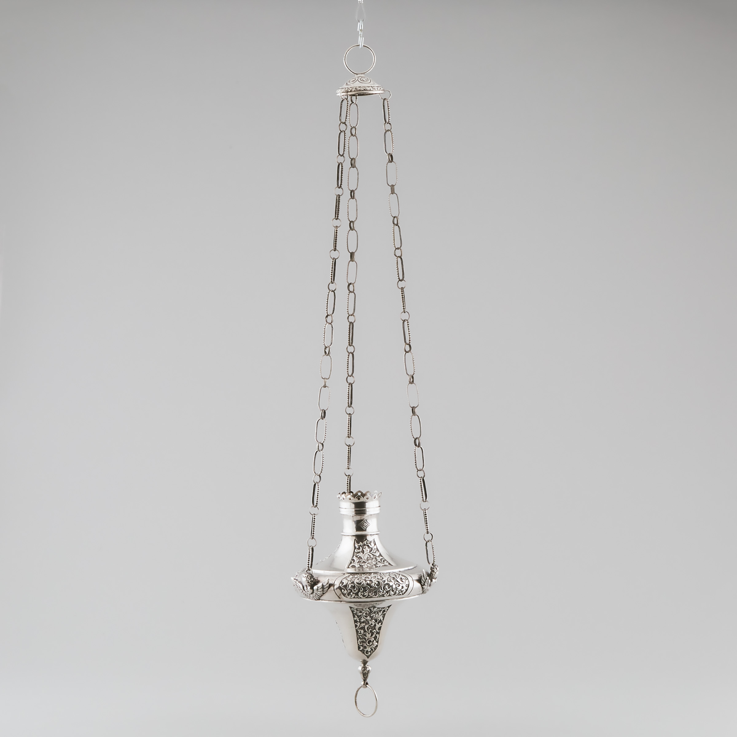 Appraisal: Austrian Silver Thurible Vienna overall length in cm