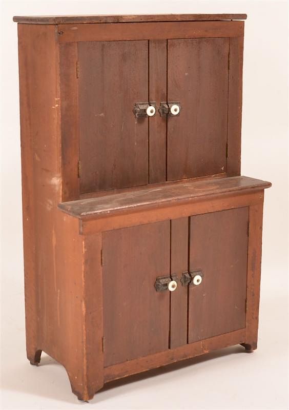 Appraisal: PA th Century child's Step-back Cupboard Pennsylvania th Century Mixed