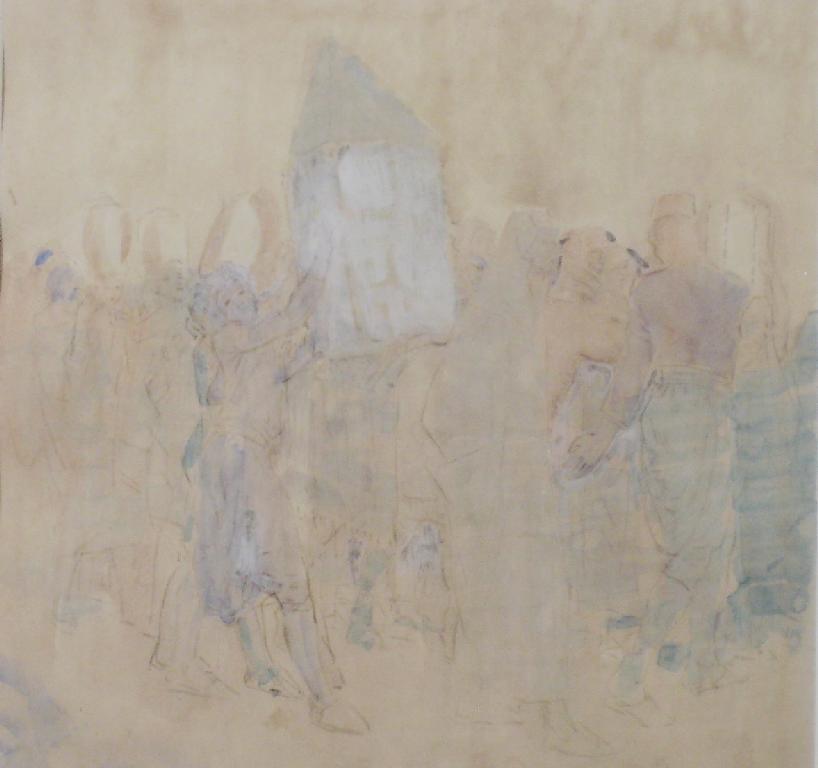 Appraisal: ENGLISH SCHOOL An Arab Procession watercolour x in