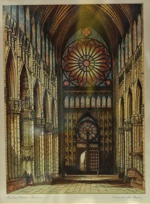 Appraisal: Edward Sharland British - Chester Cathedral Canterbury Cathedral etchings cm