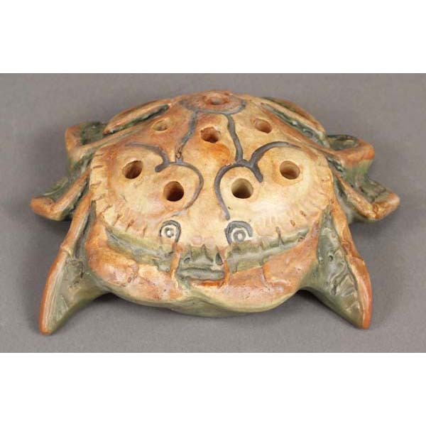 Appraisal: Weller Large Muskota Crab Flower Frog