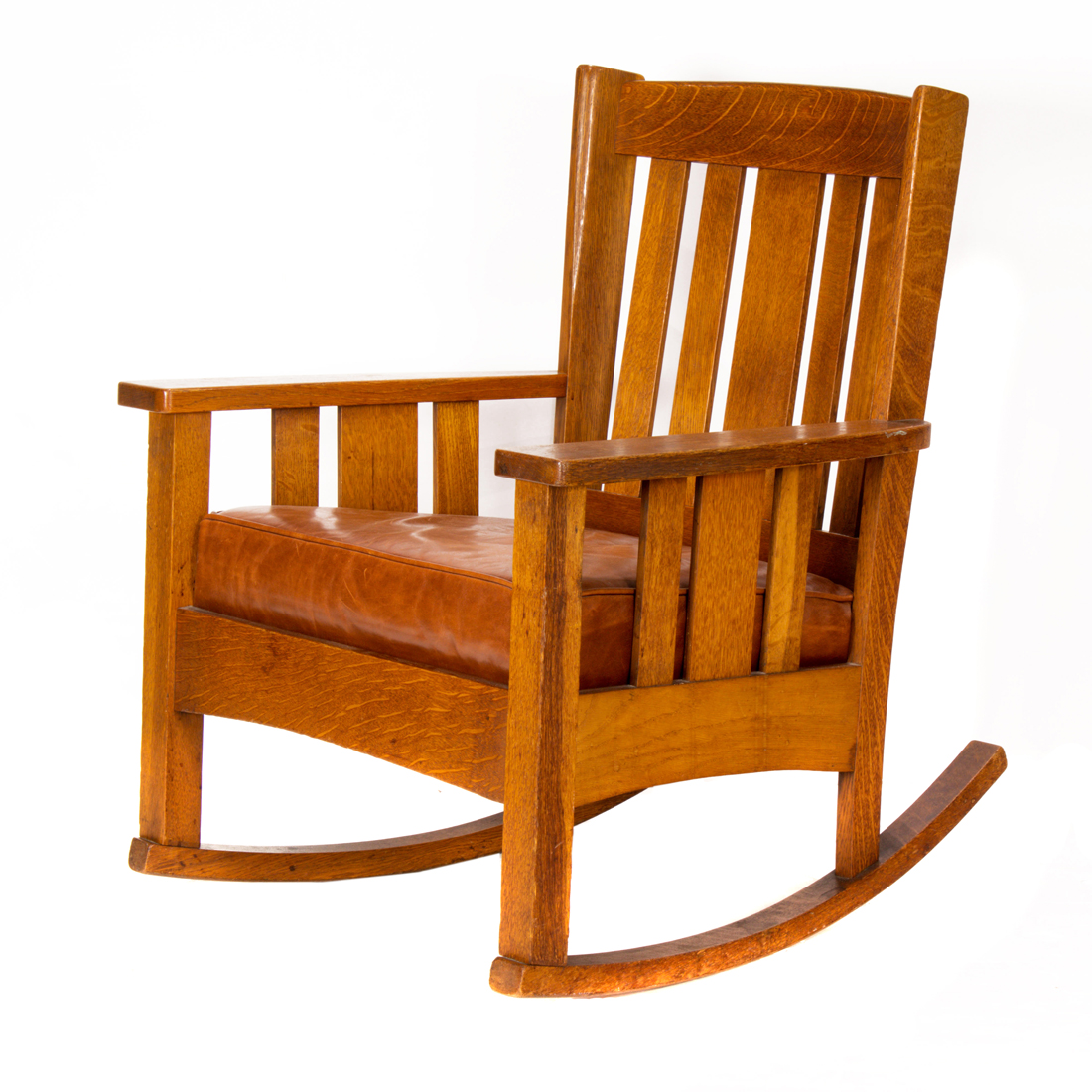 Appraisal: STICKLEY BROTHERS QUAINT FURNITURE ARTS AND CRAFTS OAK ROCKER Stickley