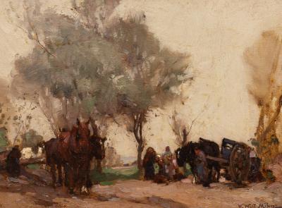 Appraisal: William Watt Milne - Travelling by Horse and Cart signed