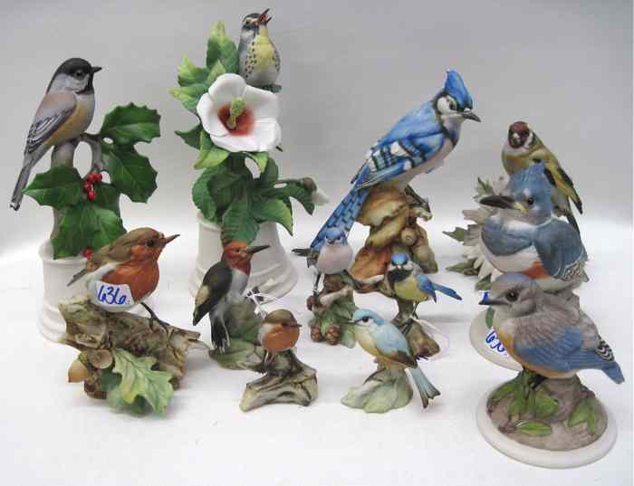 Appraisal: TWELVE BOEHM OTHER PORCELAIN BIRD FIGURINES ''Yellow Throated Warbler ''