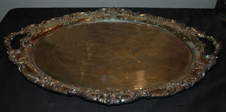 Appraisal: Reed Barton Silver Plated Two Handled Oval Tea Tray with