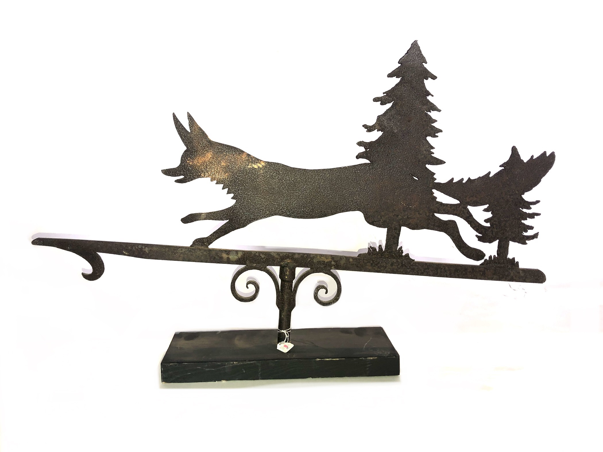 Appraisal: AMERICAN ARCHITECTURAL FINIAL Mid th century Sheet iron silhouette of