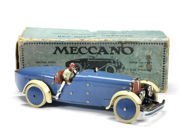 Appraisal: Boxed No constructed Meccano Motor Car Blue with cream mud