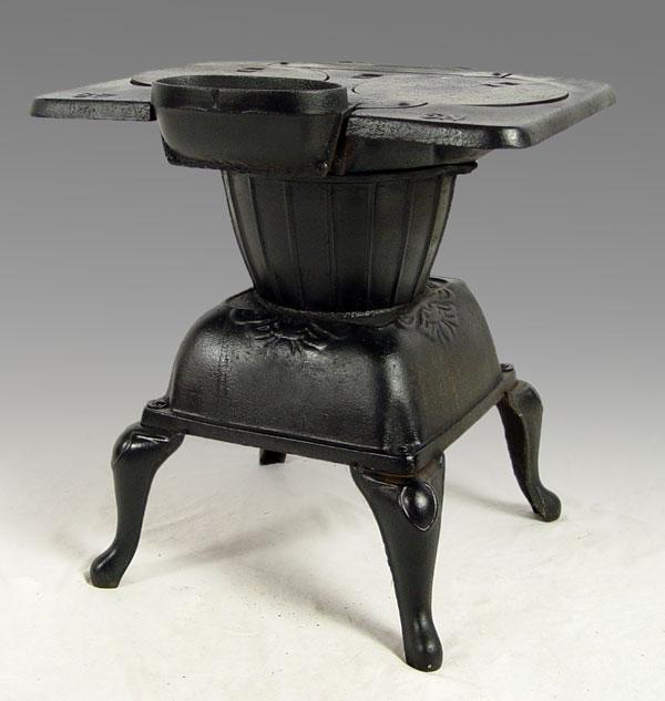 Appraisal: LITTLE JOE CAST IRON STOVE KETTLE Stove measures '' h