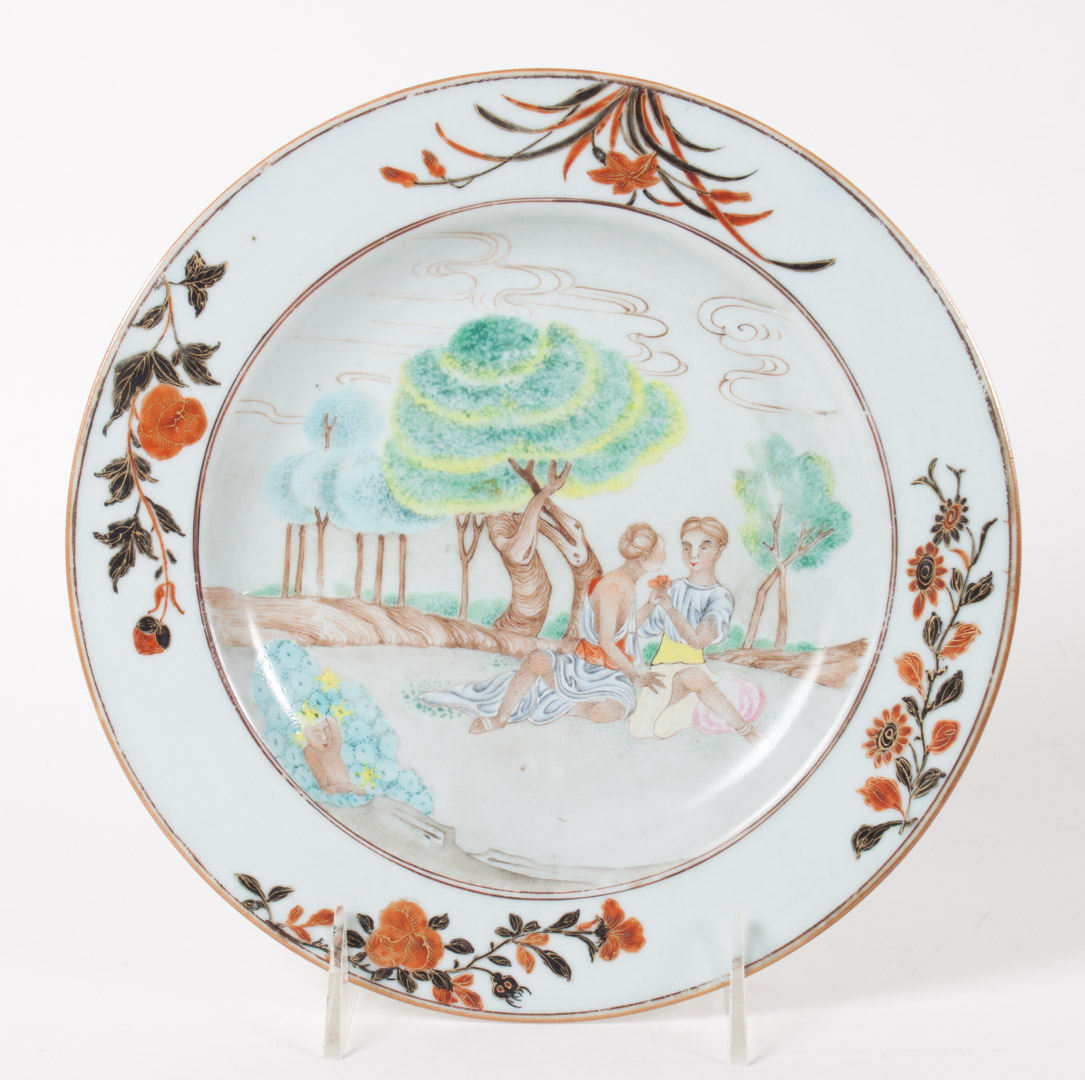 Appraisal: Chinese Export porcelain Peeping Tom plate Yung Chen second quarter-