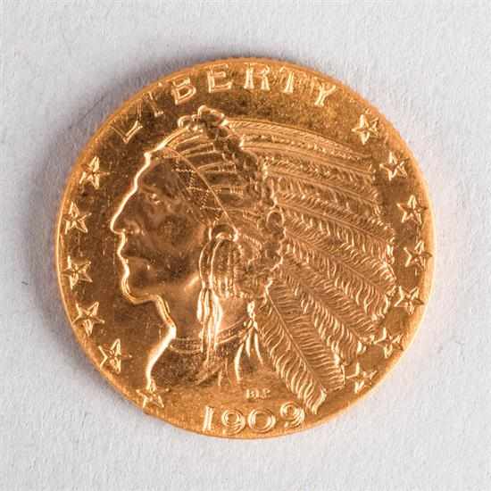 Appraisal: United States Indian Head gold half eagle AU- Estimate -