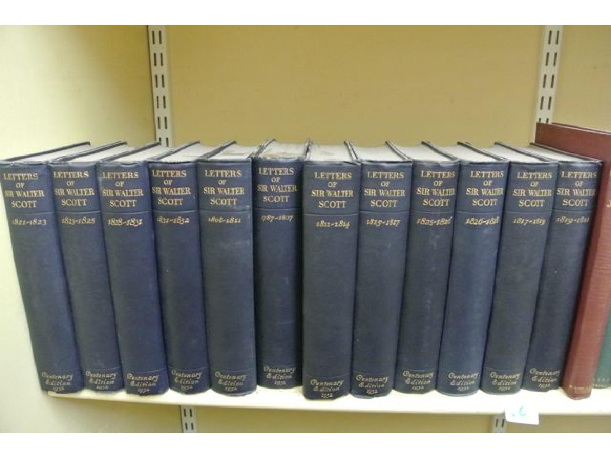 Appraisal: A large collection of books relating to Sir Walter Scott