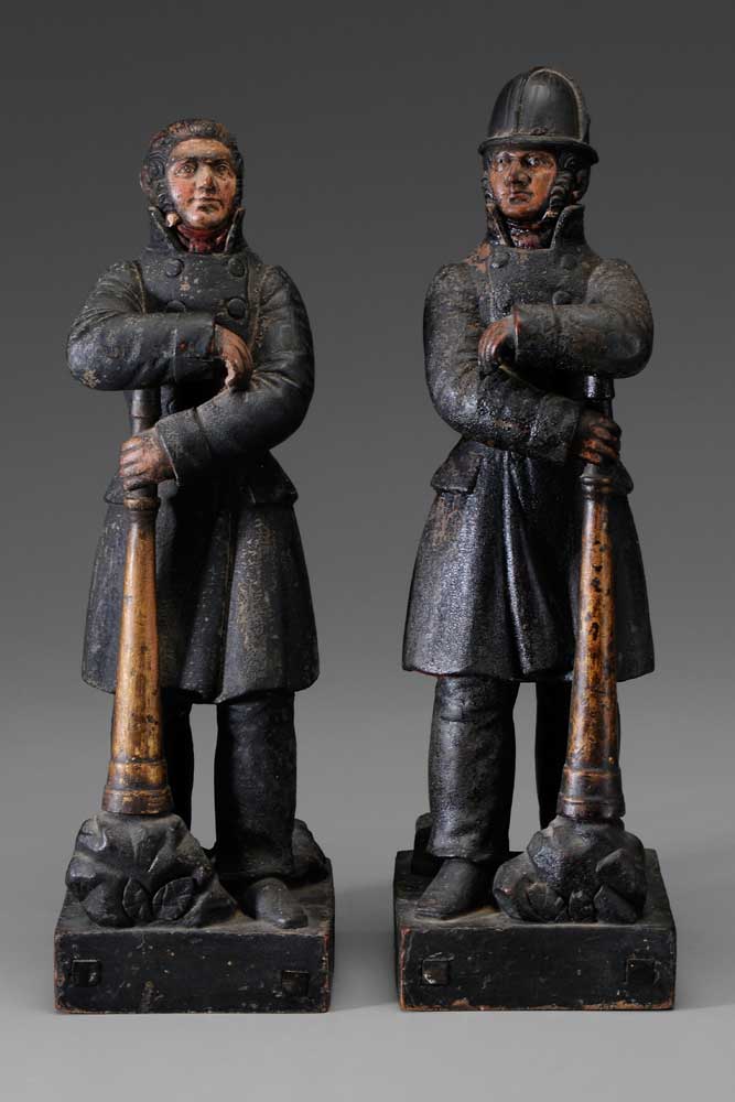 Appraisal: An Important and Unique Pair of Carved Polychromed and Parcel-Gilt