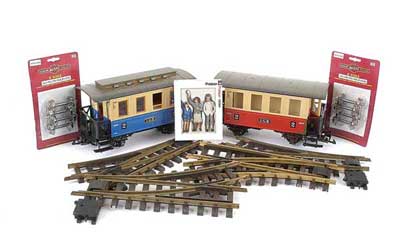 Appraisal: G Gauge Railway Accessories consisting of LGB -wheel Coaches all