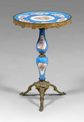 Appraisal: Sevres style porcelain table porcelain dished top with hand-painted floral