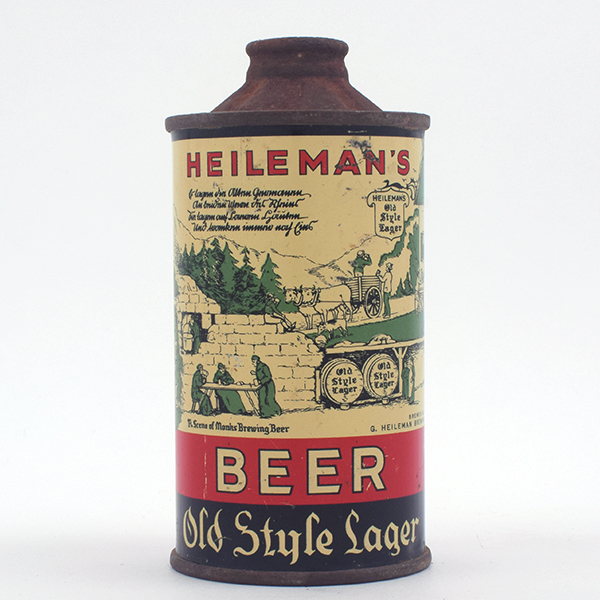 Appraisal: Heilemans Old Style Beer Flat Bottom Cone Top UNLISTEDReference USBC