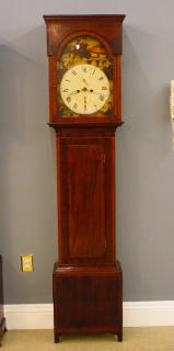 Appraisal: Scottish grandfather clock An early-mid th century Scottish mahogany tall