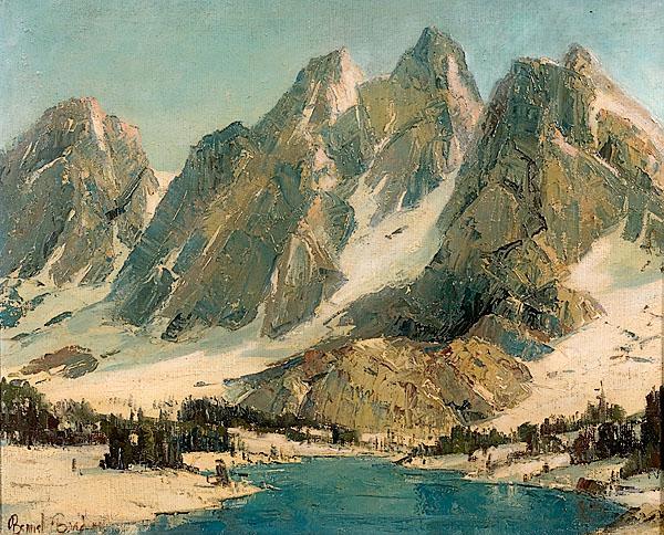 Appraisal: BENNETT BRADBURY AMERICAN - Mountain Sceneoil on canvassigned l l