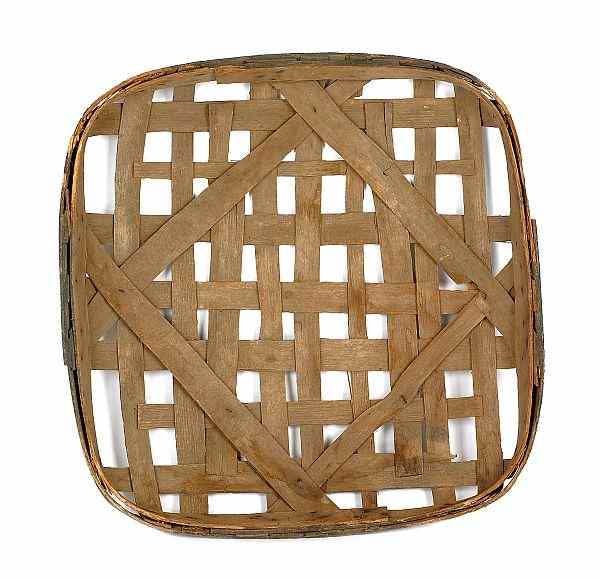 Appraisal: Large Pennsylvania tobacco basket th c h w