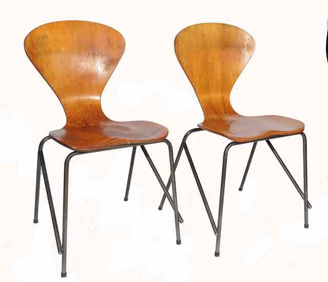 Appraisal: A set of four Scandinavian chairs possibly Arne Jacobsen prototypes