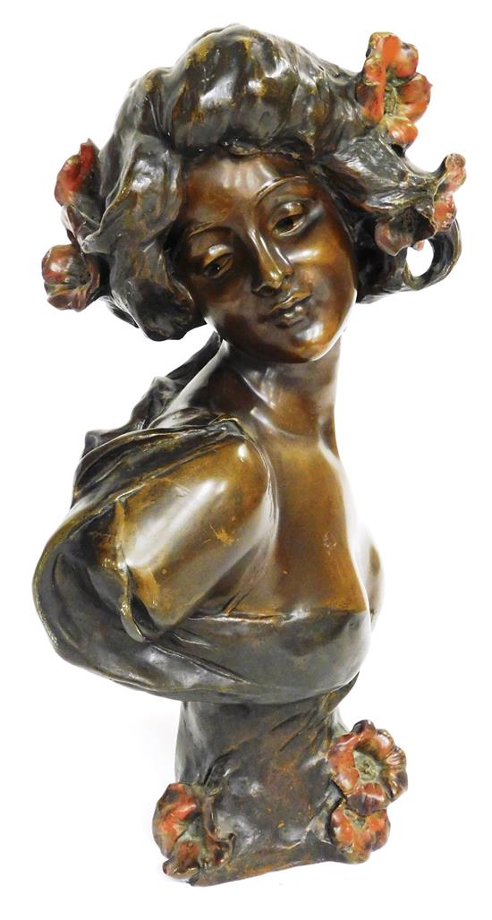 Appraisal: Georges van der Straeten Belgium - Victorian portrait bust of