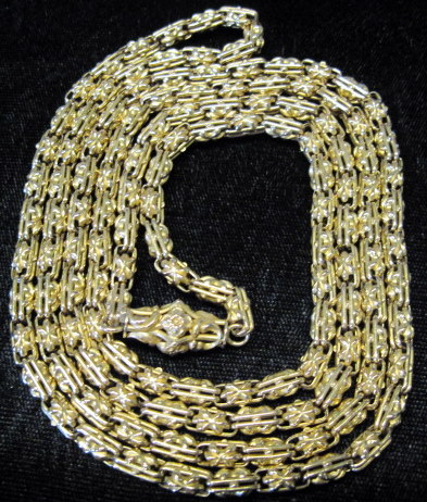 Appraisal: karat yellow gold chain necklaceModified box chain