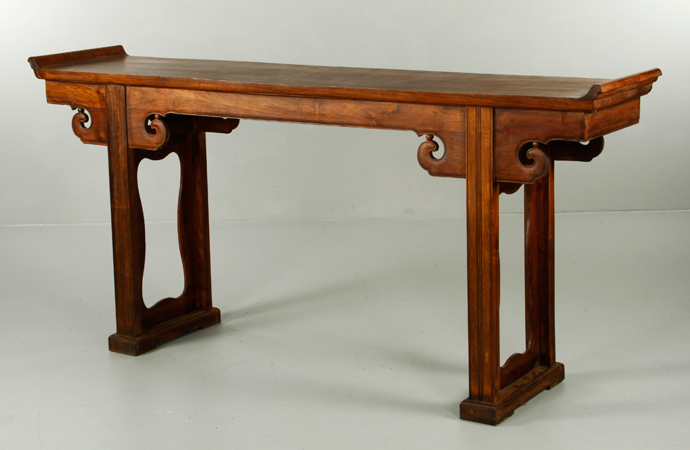 Appraisal: - Chinese Huanghuali Wood Altar Table Huanghuali wood altar table