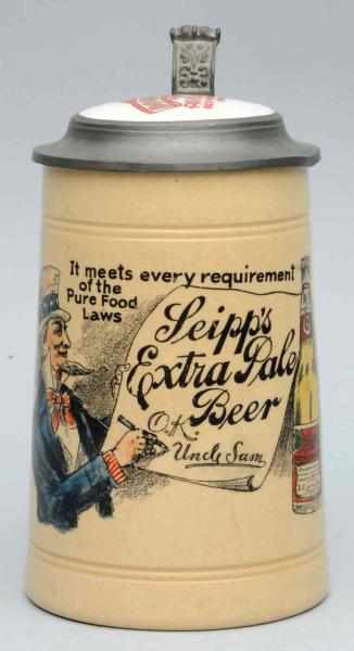 Appraisal: Seipp's Extra Pale Beer Uncle Sam Beer Stein Very nice