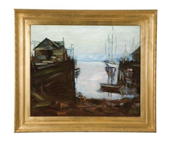 Appraisal: HARBOR VIEW BY DON K WILSON AMERICA TH CENTURY Oil