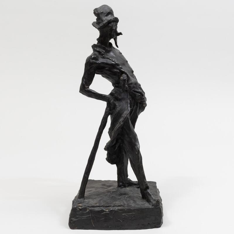 Appraisal: Attributed to Honor Daumier - Ratapoil Bronze unsigned unnumbered with