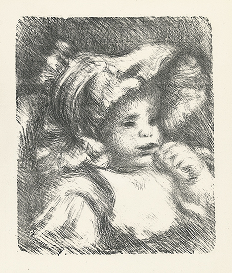 Appraisal: PIERRE-AUGUSTE RENOIR L'Enfant au Biscuit Jean Renoir Lithograph on cream