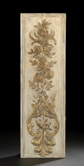 Appraisal: Napoleon III Floral-Carved Boiserie Panel third quarter th century the