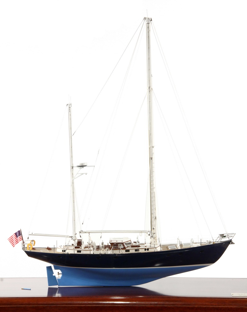 Appraisal: CASED BOAT MODEL - Pleasure Motor Sail Yacht 'Palawan' designed