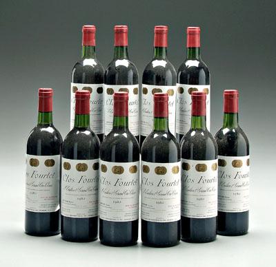 Appraisal: bottles red Bordeaux wine Clos Fourtet St Emilion Grand Cru