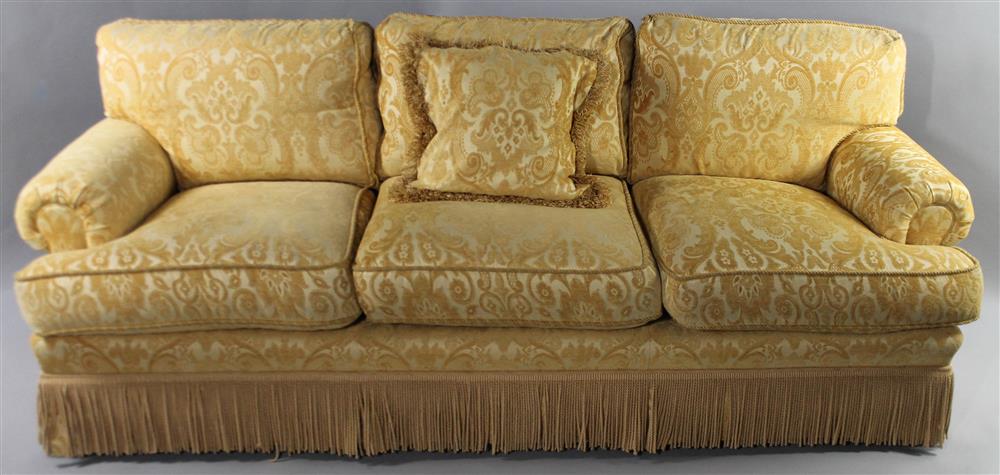 Appraisal: CROWN TULIP COLLECTION BY BAKER FURNITURE THREE SEATER SOFA UPHOLSTERED