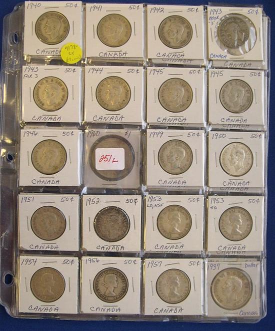 Appraisal: Canadian c and Silver dated from to lots of silver